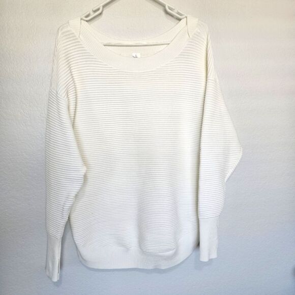 NWOT Aerie Offline | Ribbed Cotton Knit Pullover Sweater, Womens Medium - Picture 1 of 6